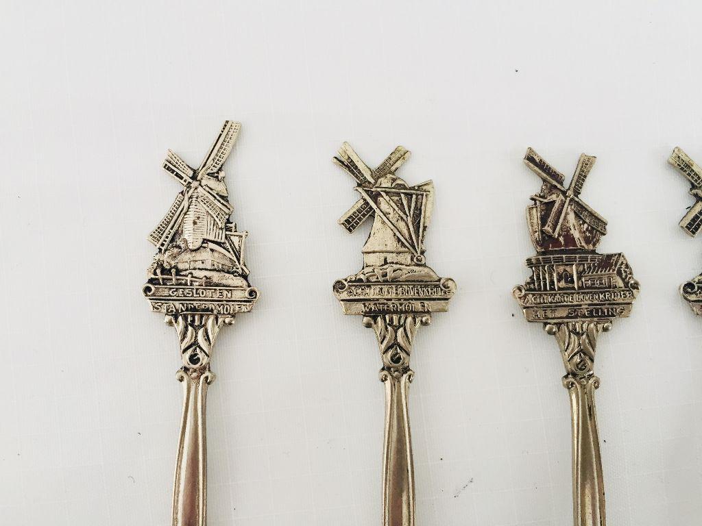 Dutch Windmill Silver Souvenir Teaspoon